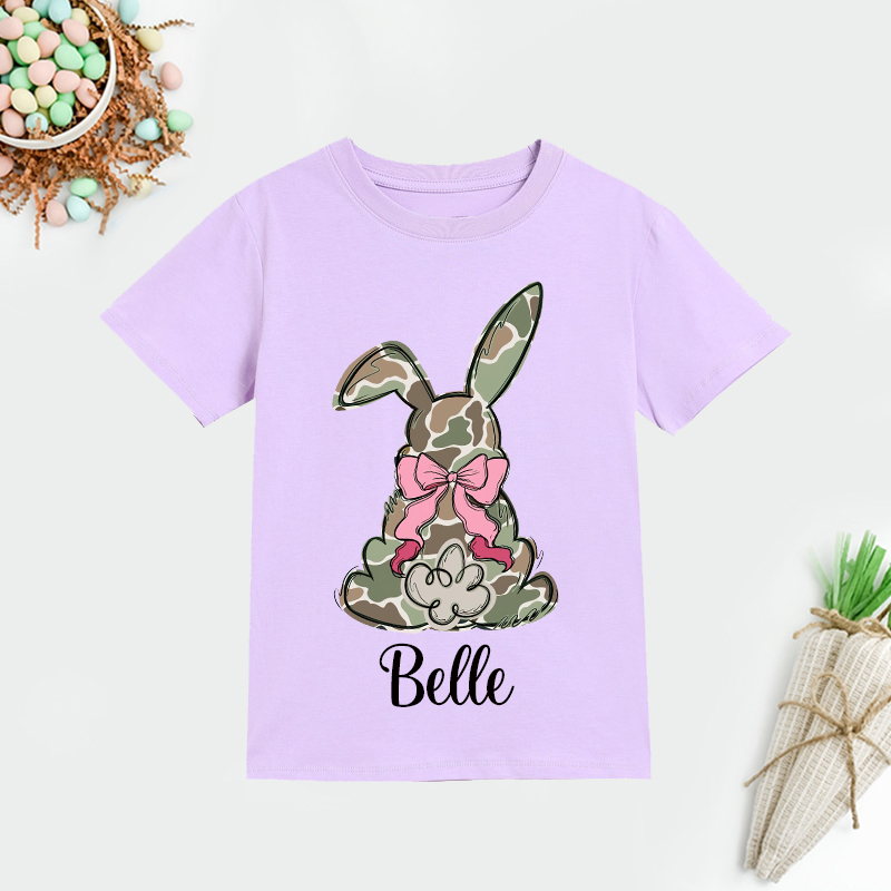 Personalized Kids Bunny Summer T-Shirt| Cloth1416