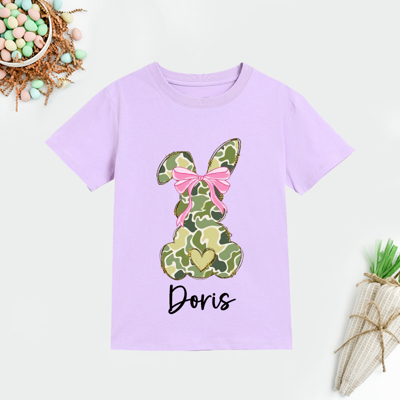 Personalized Kids Bunny Summer T-Shirt| Cloth1417