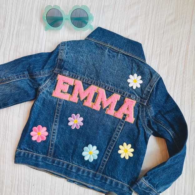 Personalized Kids Hand Patch Denim Jacket| Cloth234