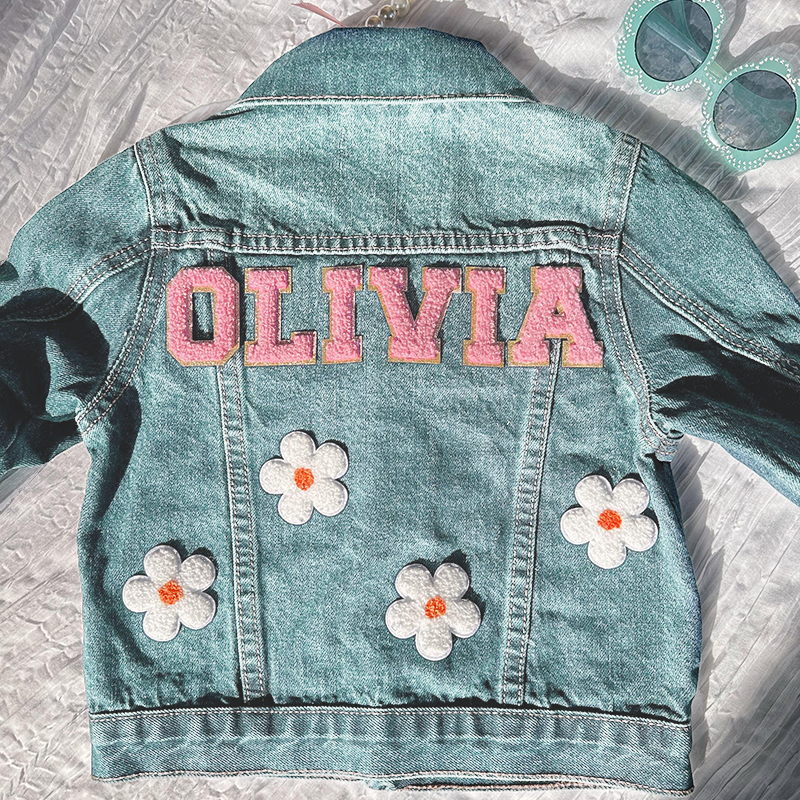 Personalized Kids Hand Patch Denim Jacket| Cloth234