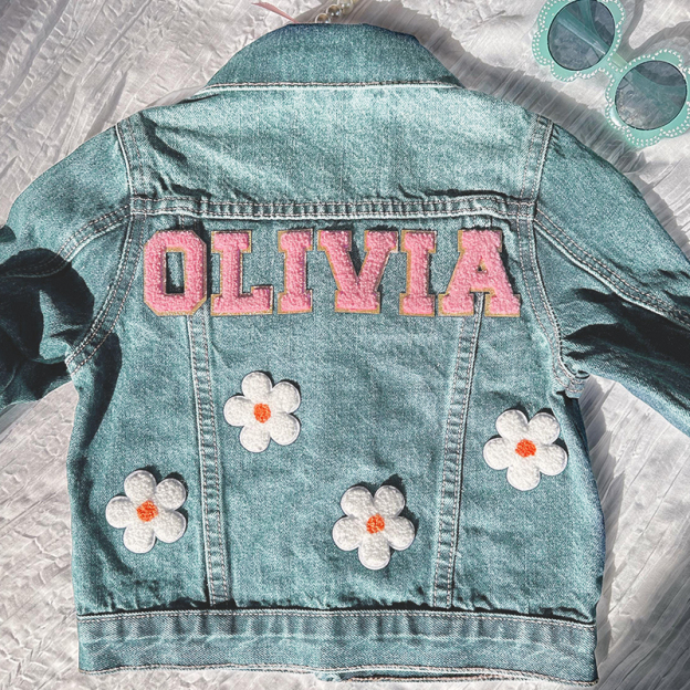 Personalized Kids Hand Patch Denim Jacket| Cloth234