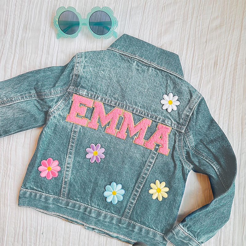 Personalized Kids Hand Patch Denim Jacket| Cloth234