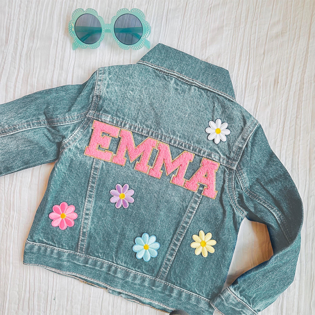 Personalized Kids Hand Patch Denim Jacket| Cloth234