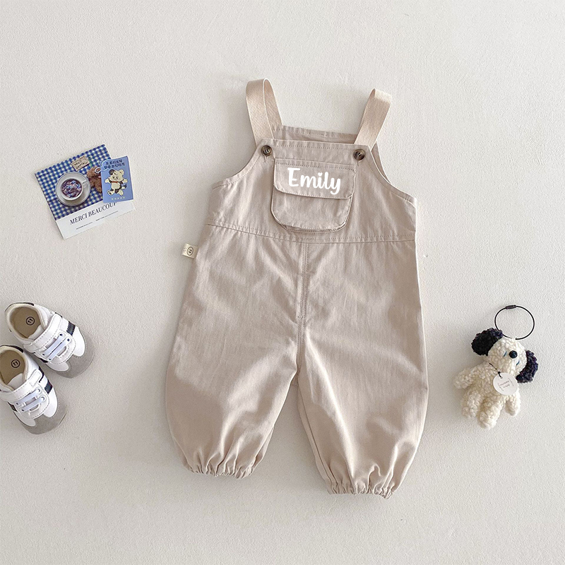 Personalized Kids Multicolor Casual Overalls| Pants13