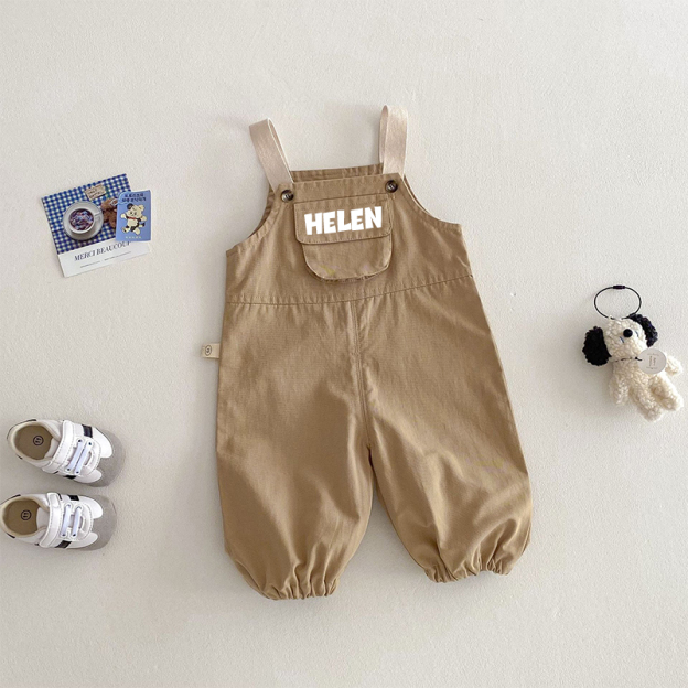 Personalized Kids Multicolor Casual Overalls| Pants13