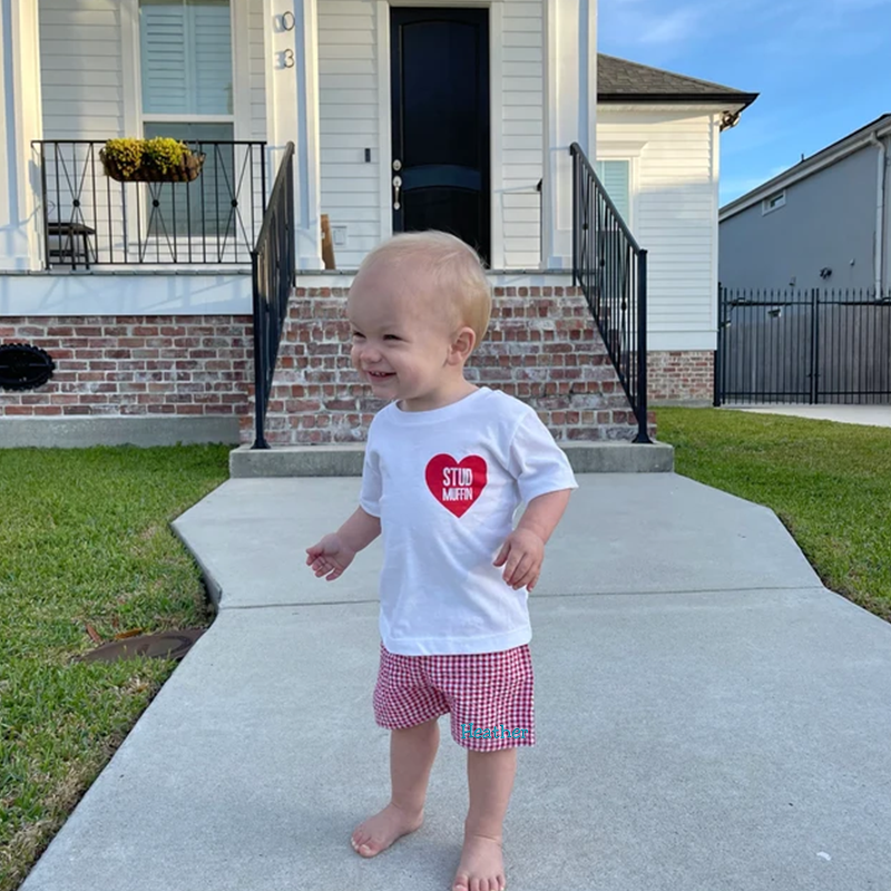 Personalized Kids Color Gingham shorts| Pants01