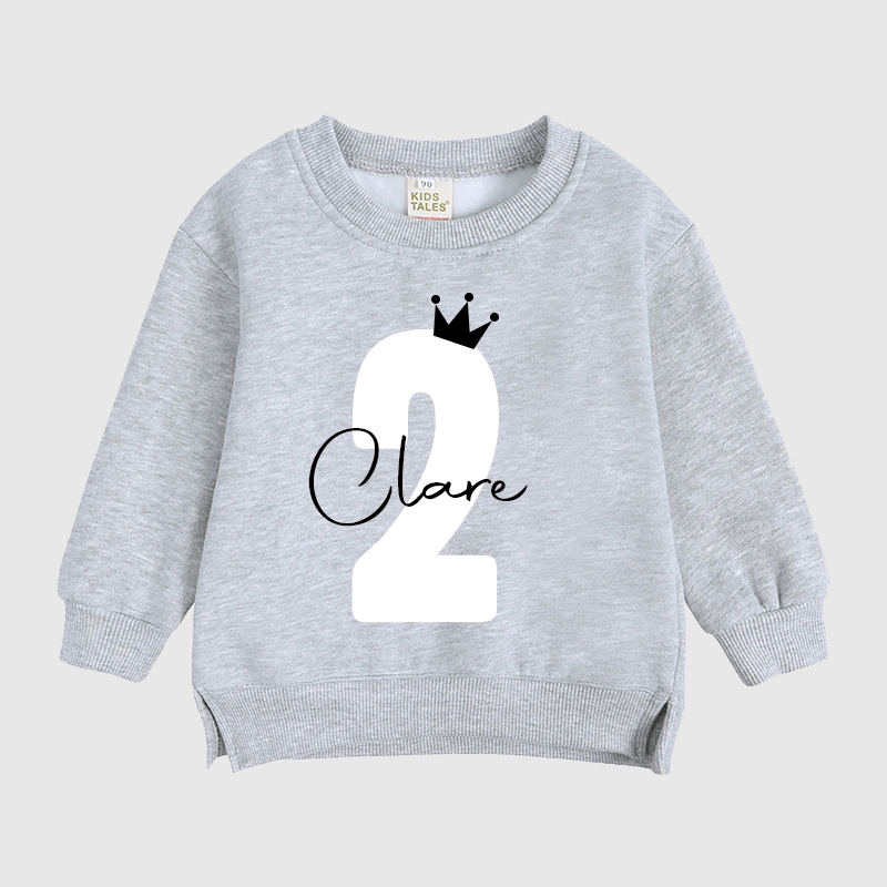 Personalized Kids Name Age Sweatshirt| Cloth1502