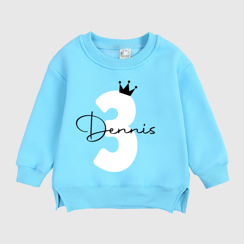 Personalized Kids Name Age Sweatshirt| Cloth1502