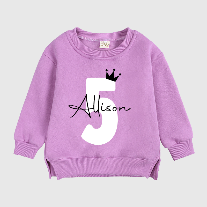 Personalized Kids Name Age Sweatshirt| Cloth1502