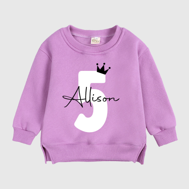Personalized Kids Name Age Sweatshirt| Cloth1502