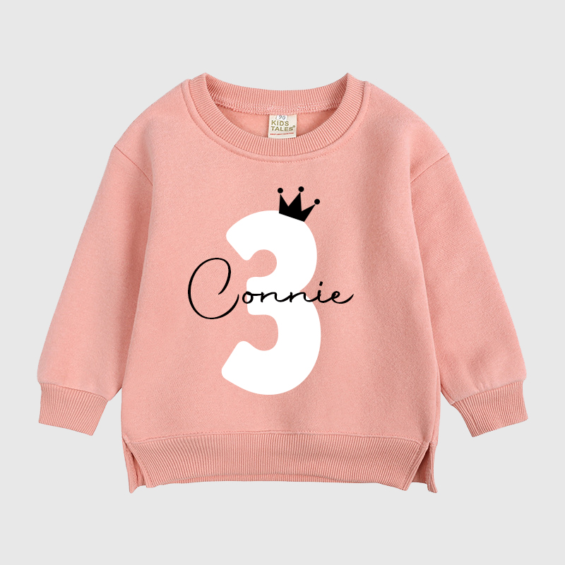Personalized Kids Name Age Sweatshirt| Cloth1502