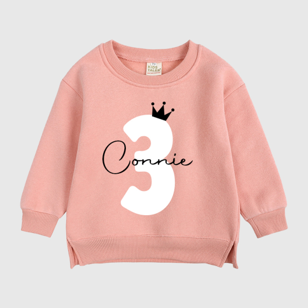 Personalized Kids Name Age Sweatshirt| Cloth1502
