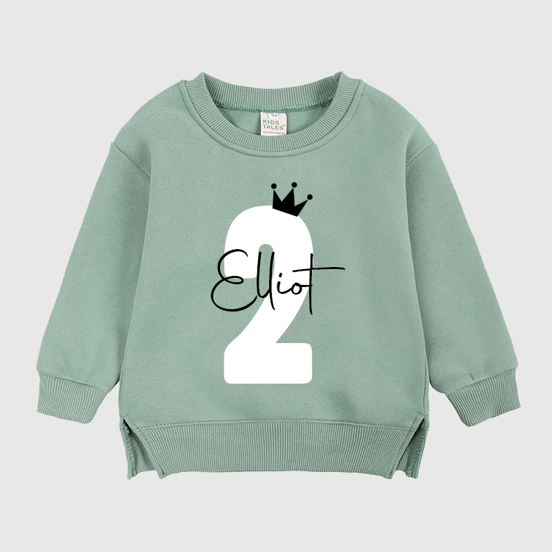 Personalized Kids Name Age Sweatshirt| Cloth1502