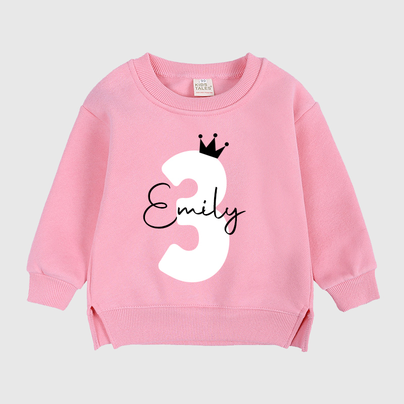 Personalized Kids Name Age Sweatshirt| Cloth1502