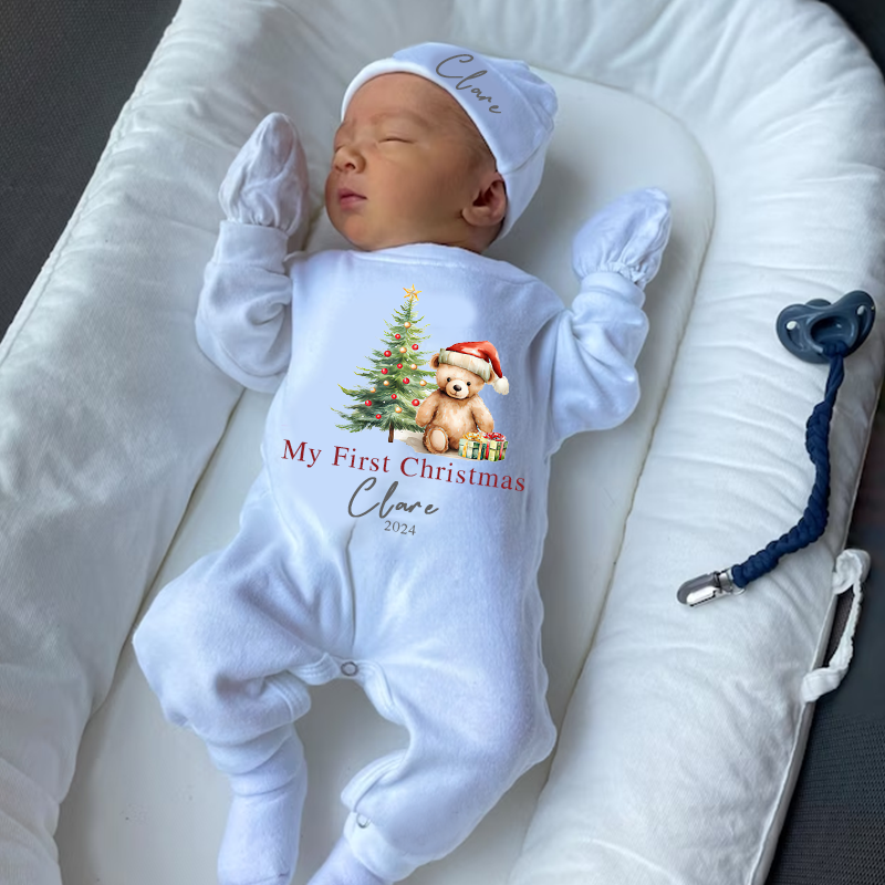 Personalized Baby My First Christmas Outfit| BBCloth1211