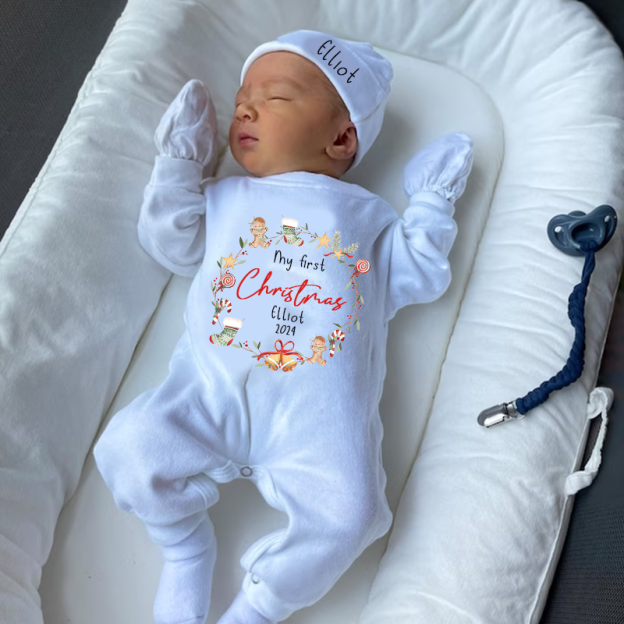 Personalized Baby My First Christmas Outfit| BBCloth1210