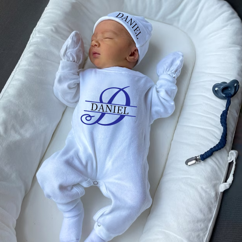 Personalized Baby Split Monogram Alphabet Going Home Sets| BBCloth52