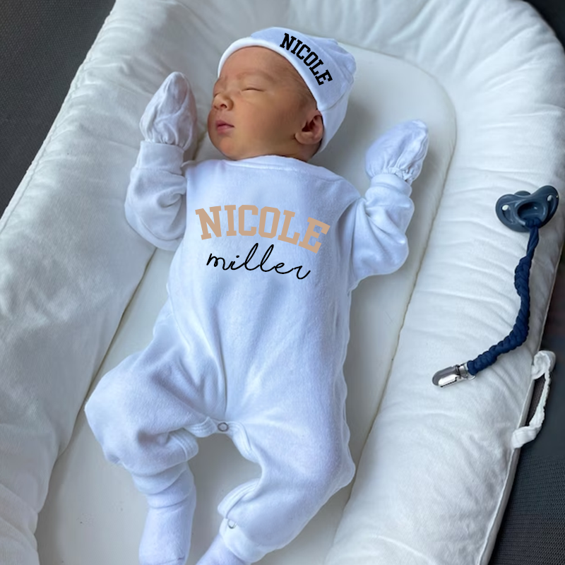 Personalized Baby With Hat Cozy Going Home Sets| BBCloth65