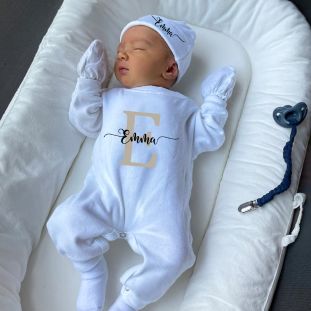 Personalized Baby Newborn Initial & Name Going Home Sets| BBCloth12