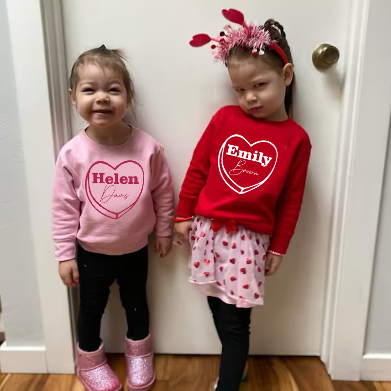 Personalized Girl Valentine's Day Sweatshirt| Cloth214