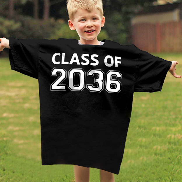 Personalized Kids Class Of 2037 Handprint Graduation Shirt| Cloth183
