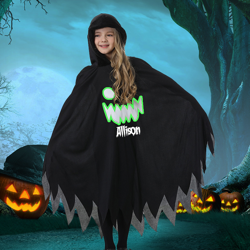 Kids Halloween Ghost Glow Costume Cloak Cape| YESHalloween01