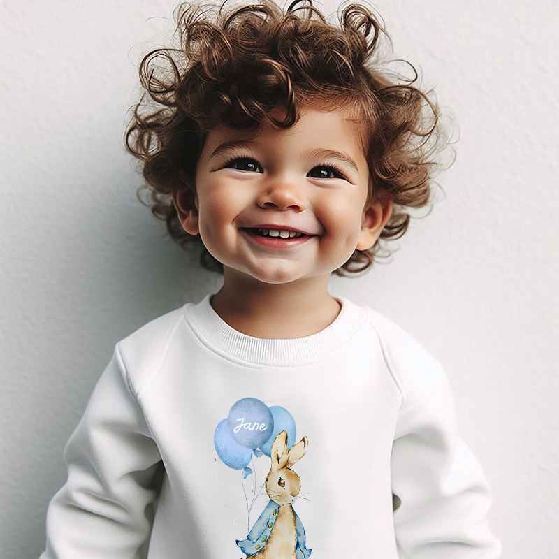 Personalized Baby's First Rabbit Sweatshirt Romper| BBcloth8202