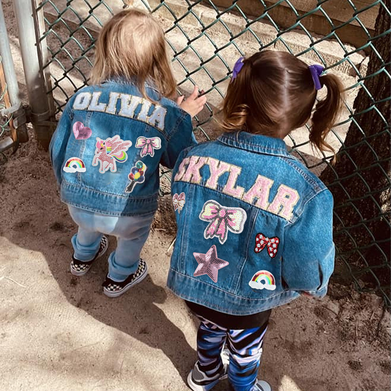 Personalized Kids Denim Patch Jacket| Cloth178
