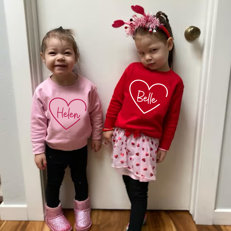 Personalized Girl Valentine's Day Sweatshirt| Cloth213