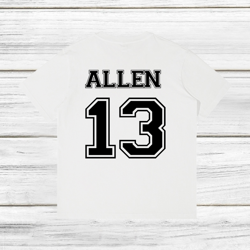Personalised Dad and Baby Last Name Number Matching Shirts| Match03