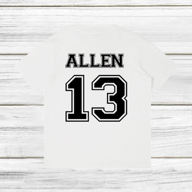 Personalised Dad and Baby Last Name Number Matching Shirts| Match03