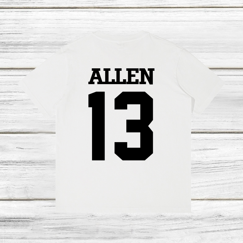 Personalised Dad and Baby Last Name Number Matching Shirts| Match02