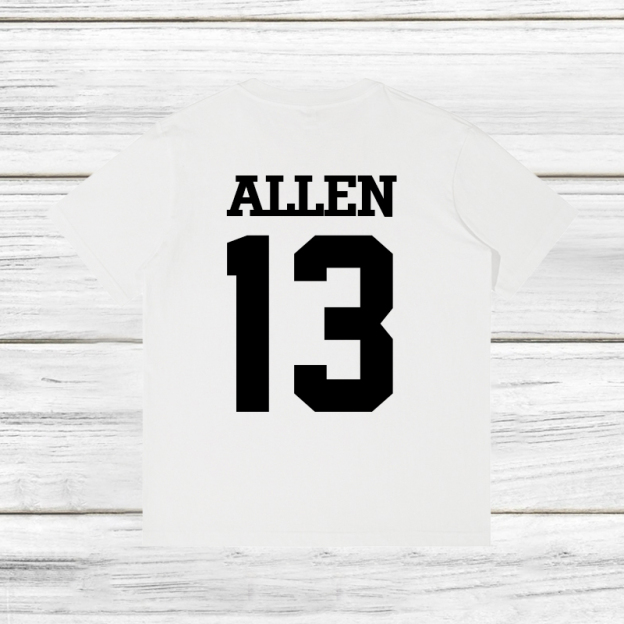 Personalised Dad and Baby Last Name Number Matching Shirts| Match02