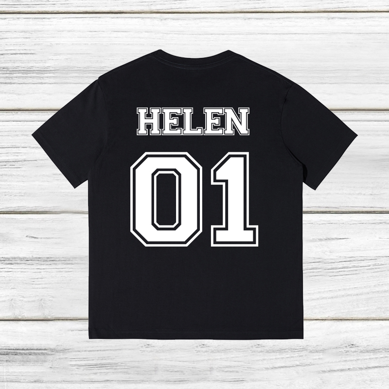 Personalised Dad and Baby Last Name Number Matching Shirts| Match03