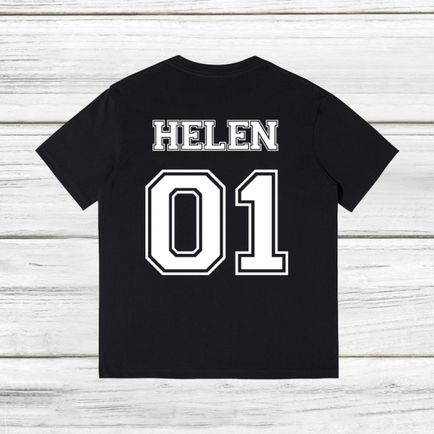 Personalised Dad and Baby Last Name Number Matching Shirts| Match03