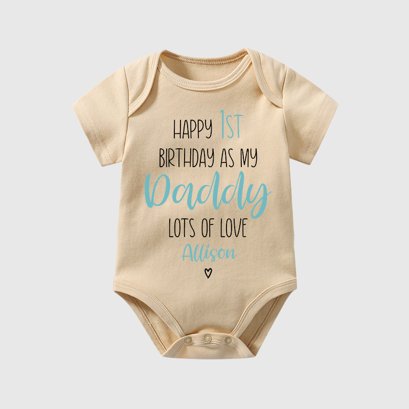 Personalized 1st Birthday as My Daddy Cozy Onesie| BBcloth2208