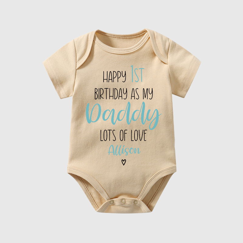 Personalized 1st Birthday as My Daddy Cozy Onesie| BBcloth2208