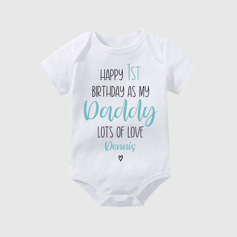 Personalized 1st Birthday as My Daddy Cozy Onesie| BBcloth2208