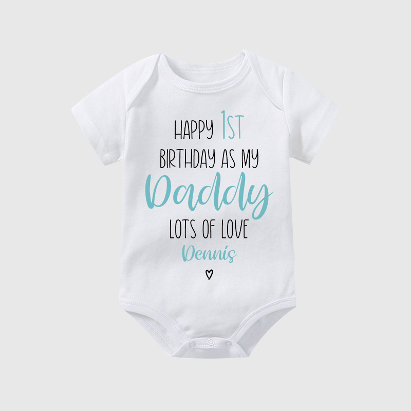 Personalized 1st Birthday as My Daddy Cozy Onesie| BBcloth2208