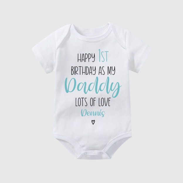 Personalized 1st Birthday as My Daddy Cozy Onesie| BBcloth2208