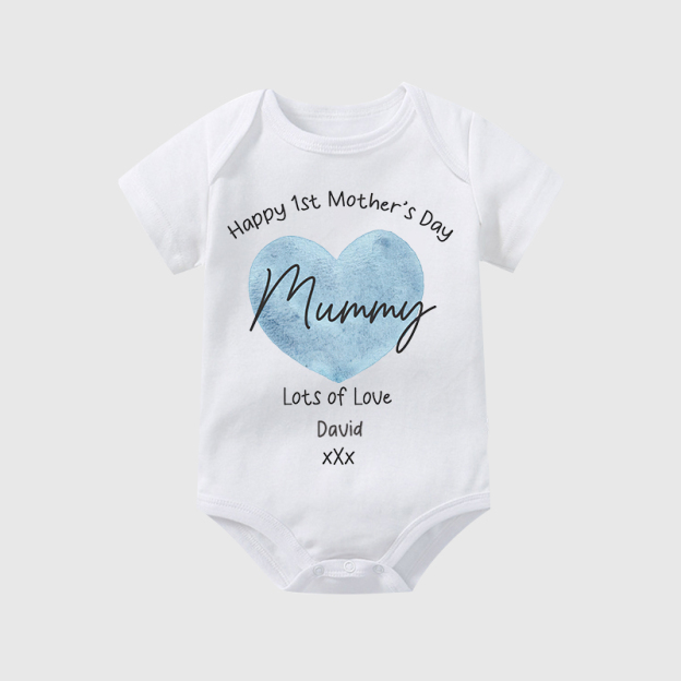 Personalized Baby First Mother's Day Cozy Onesie| BBcloth2209