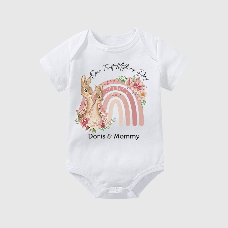 Personalized Baby First Mother's Day Cozy Onesie| BBcloth2210