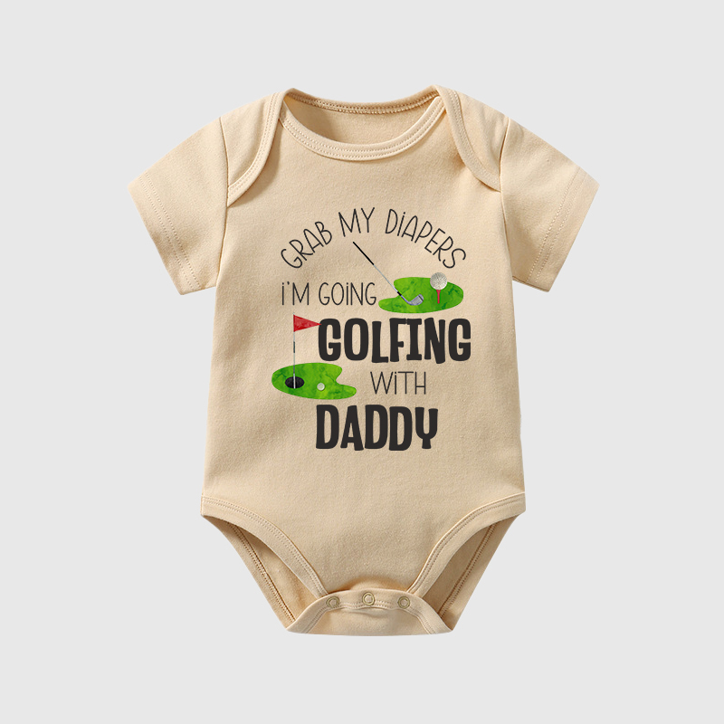 Personalized I'm Going Golfing With Daddy Cozy Onesie| BBcloth2217