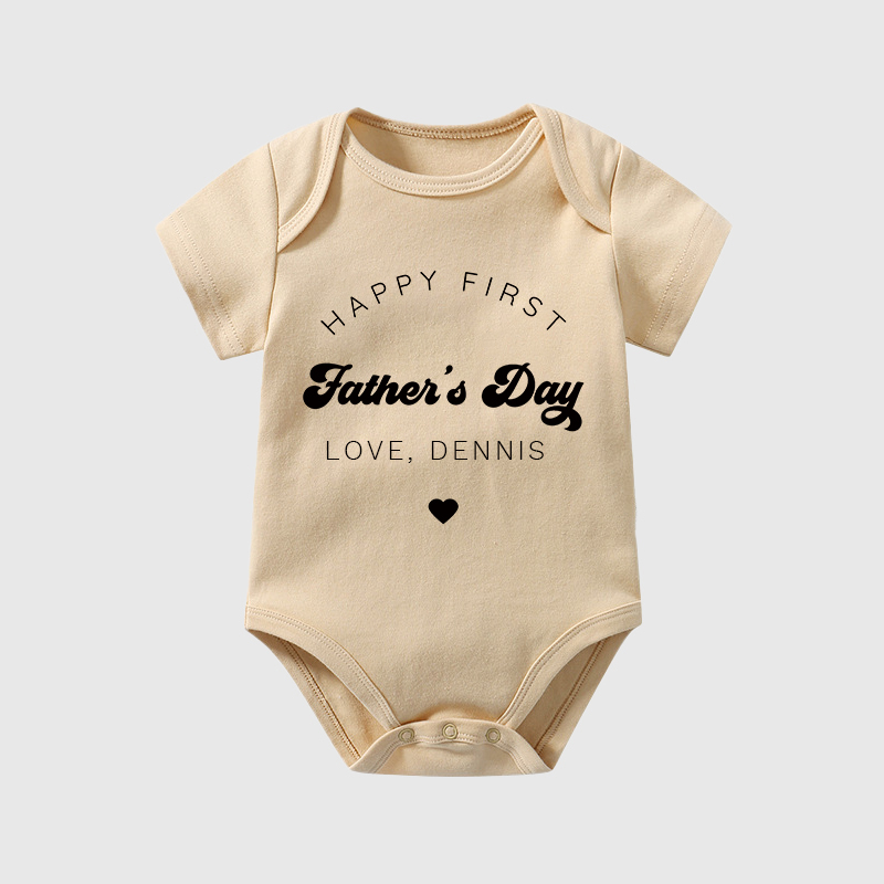 Personalized Happy First Father's Day Cozy Onesie| BBcloth2219