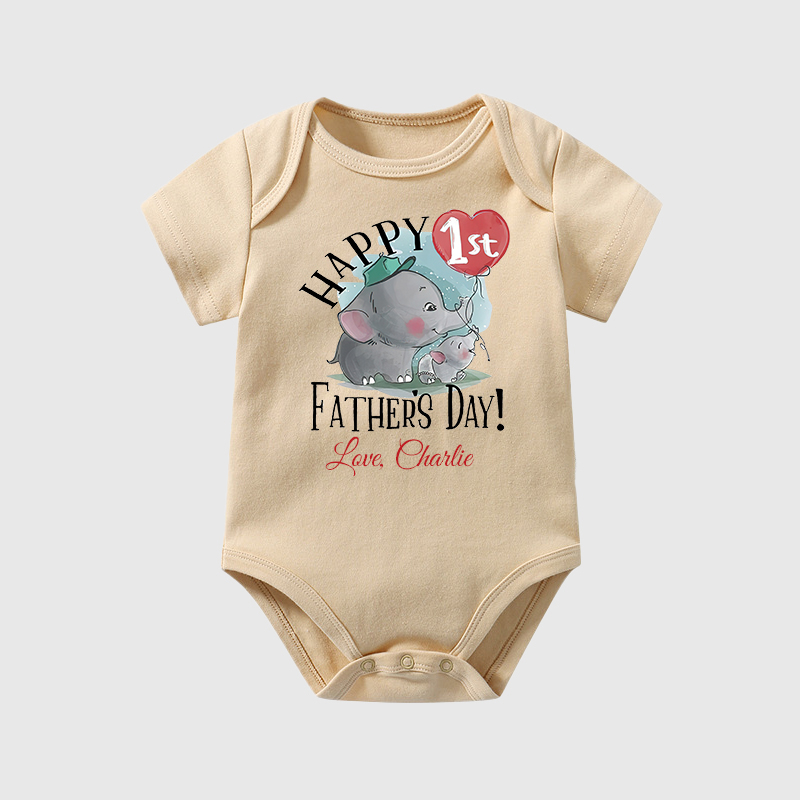 Personalized Happy First Father's Day Cozy Onesie| BBcloth2225