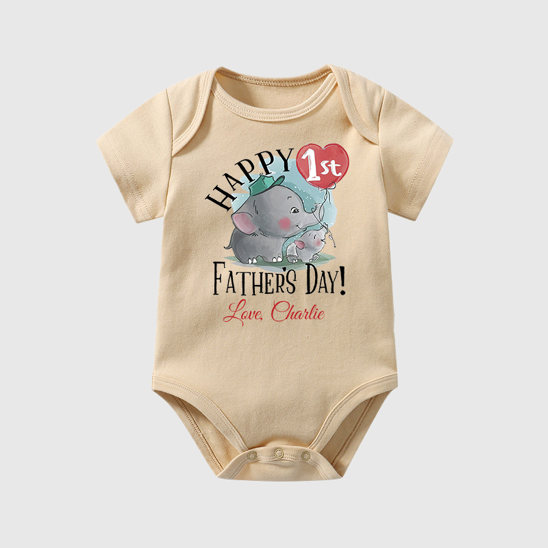 Personalized Happy First Father's Day Cozy Onesie| BBcloth2225