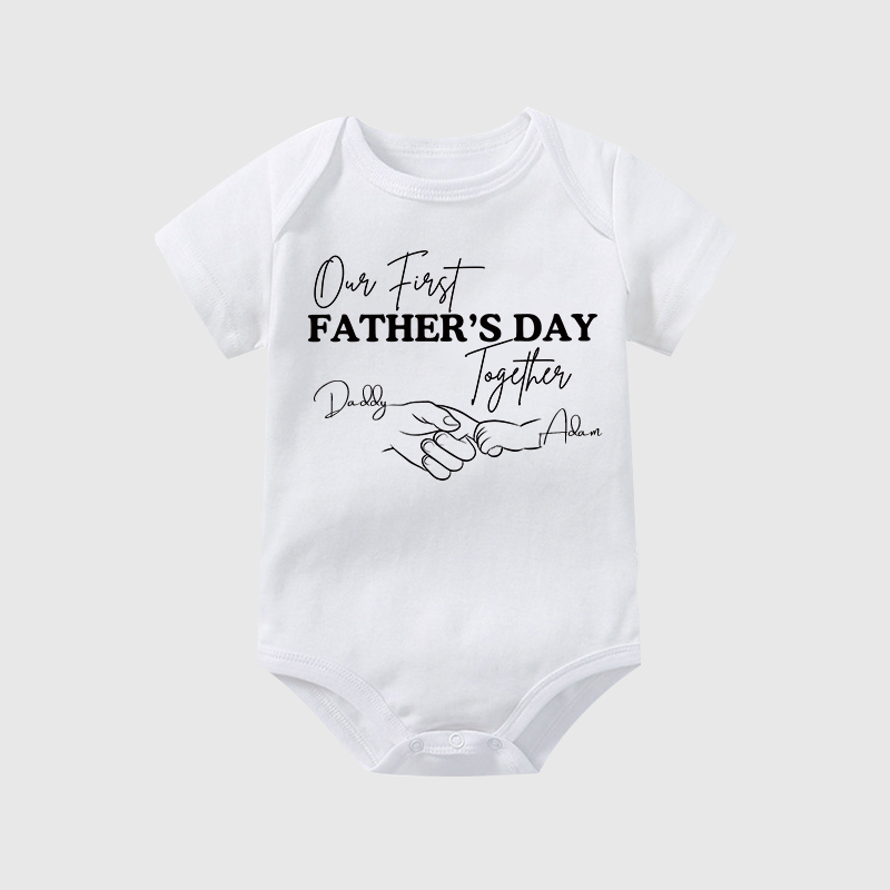 Personalized Happy First Father's Day Cozy Onesie| BBcloth2226