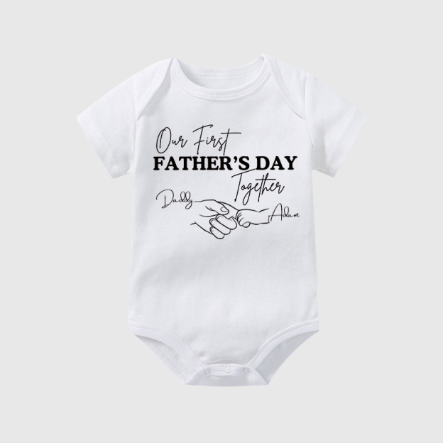 Personalized Happy First Father's Day Cozy Onesie| BBcloth2226