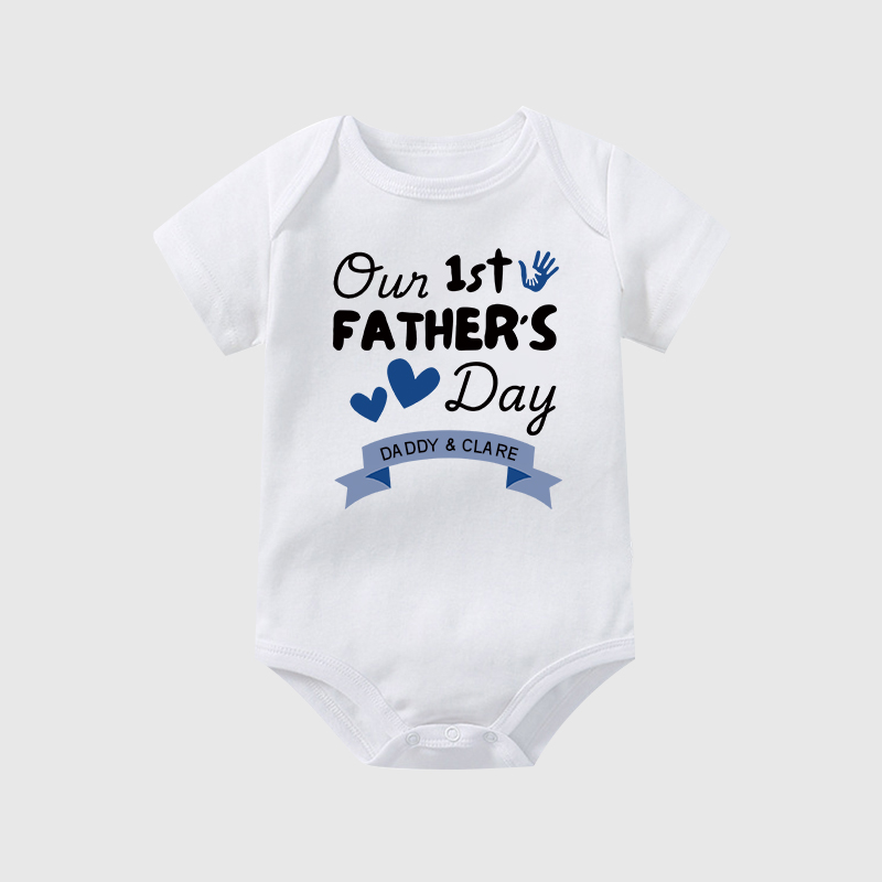 Personalized Happy First Father's Day Cozy Onesie| BBcloth2227