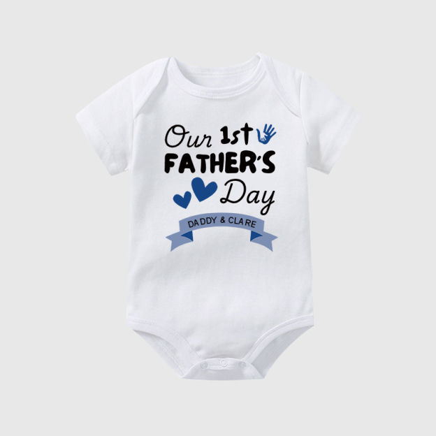 Personalized Happy First Father's Day Cozy Onesie| BBcloth2227